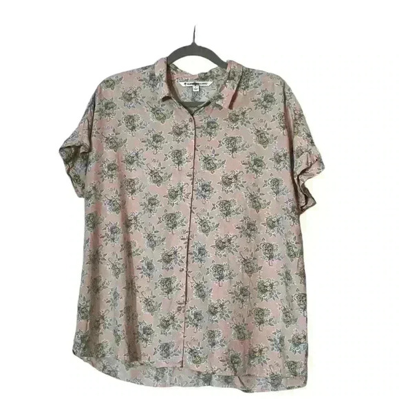 ‘Iilani Women’s Pink Hawaiian Classics Shirt Large Lightweight Vogue Vacation - Picture 2 of 10